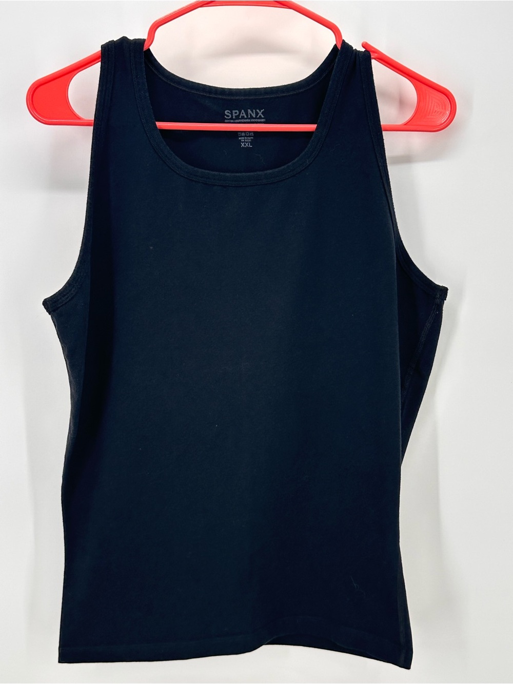 SPANX Women's Black Cotton Contour Undershirt Tank Top